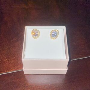 Vanna K White Diamond and Gold Stone Earrings
